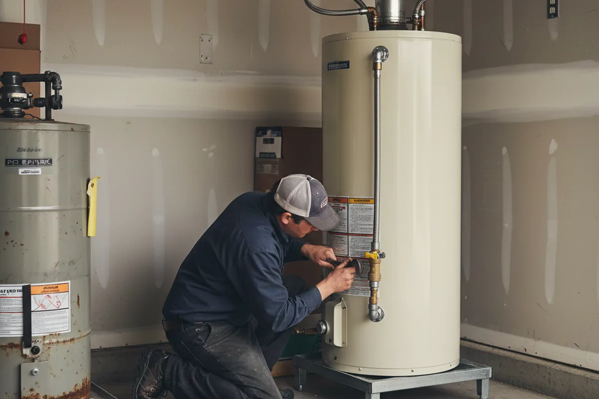 Water heater and shutoff valve replacement in South Milwaukee