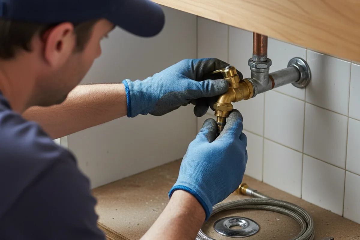 Shutoff valve and fitting work during Faucet and Fixture Repair in South Milwaukee